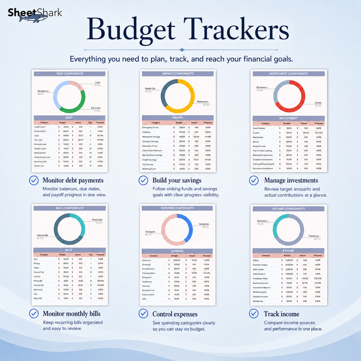Annual Budget Spreadsheet Template — Excel & Google Sheets