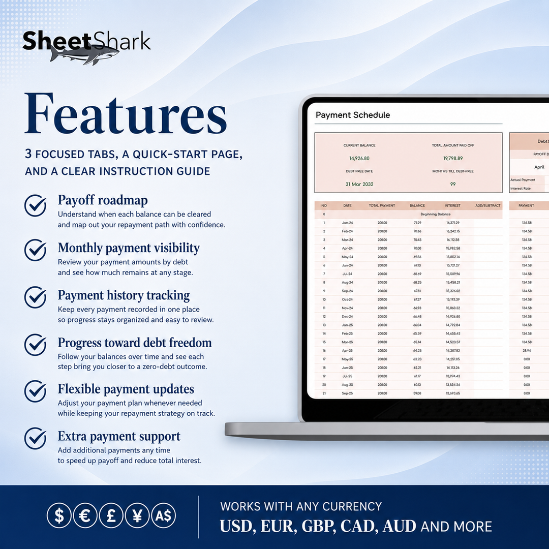 Debt Snowball Spreadsheet — Payoff Planner for Excel & Google Sheets