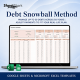 Debt Snowball Spreadsheet — Payoff Planner for Excel & Google Sheets