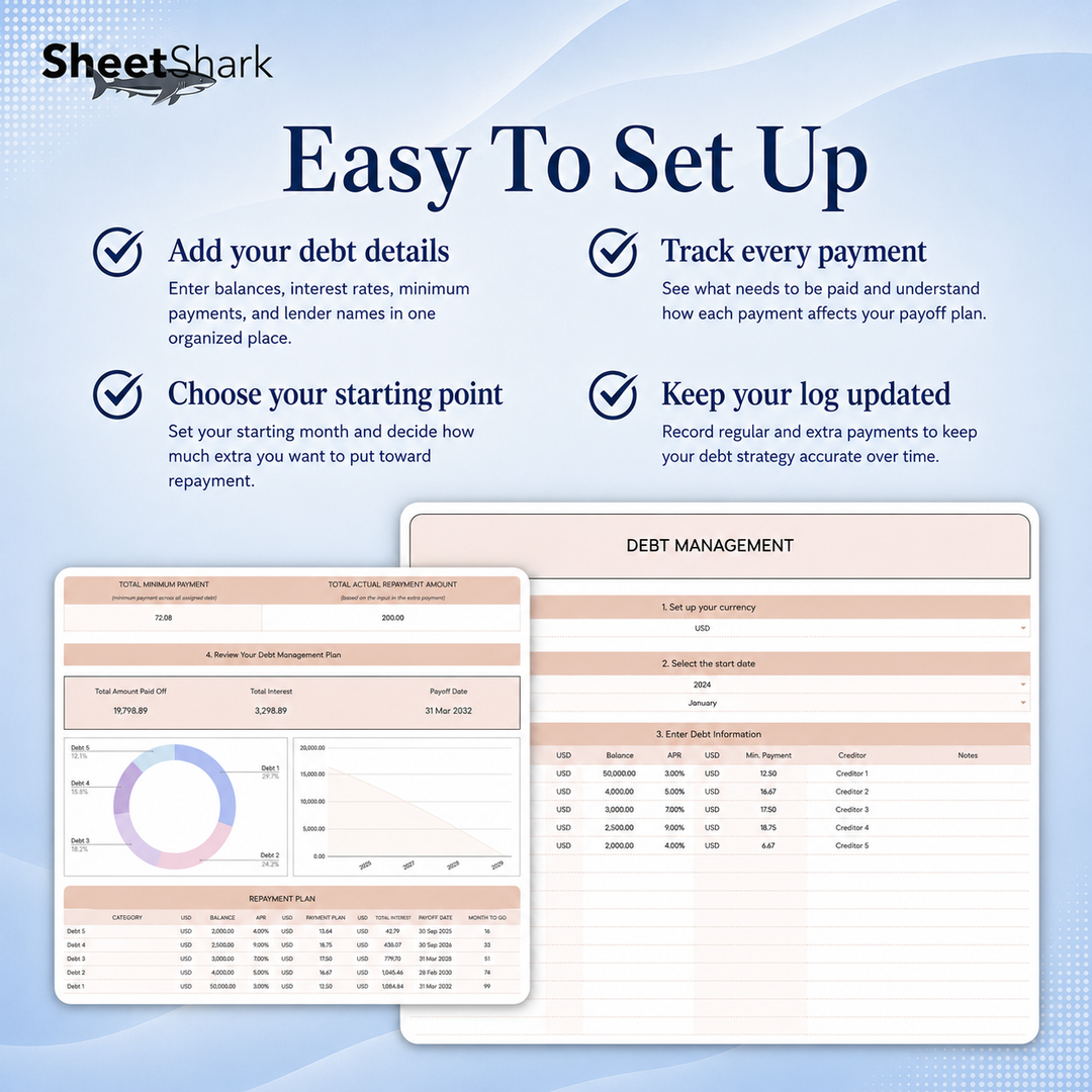 Debt Snowball Spreadsheet — Payoff Planner for Excel & Google Sheets
