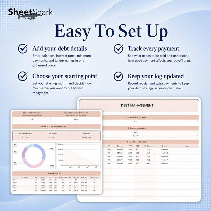 Debt Snowball Spreadsheet — Payoff Planner for Excel & Google Sheets