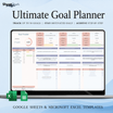 Goal Planner Spreadsheet — SMART Goals & Milestones