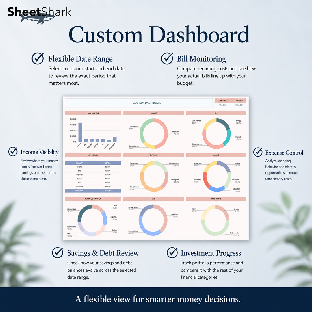 Income & Expense Tracker Spreadsheet — Excel & Google Sheets