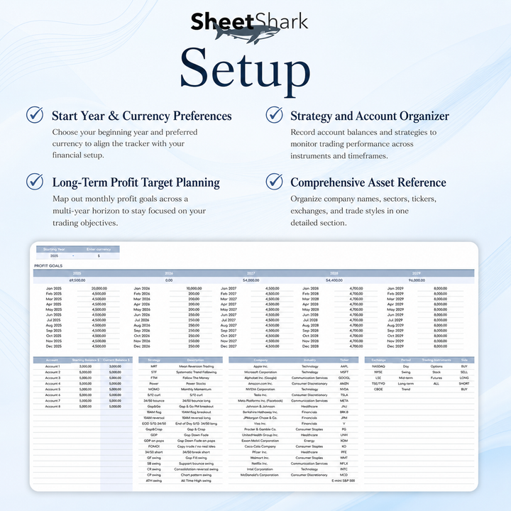 Trading Journal for Options, Stock & Futures — Excel & Google Sheets