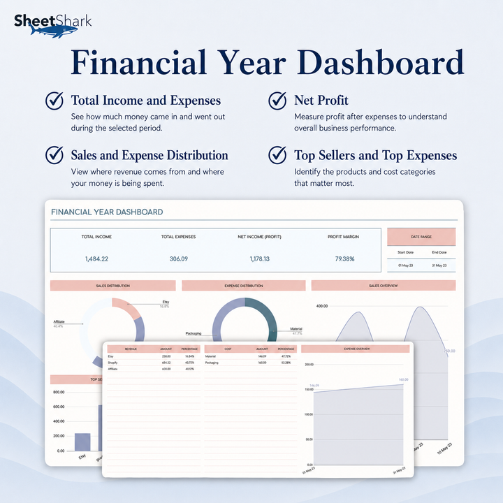 Small Business Bookkeeping Spreadsheet — Excel & Google Sheets