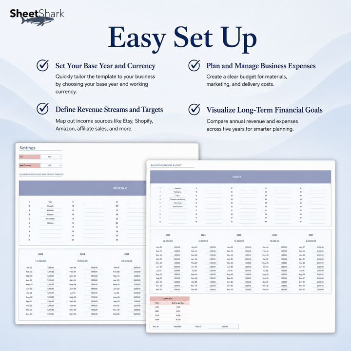 Small Business Bookkeeping Spreadsheet — Excel & Google Sheets