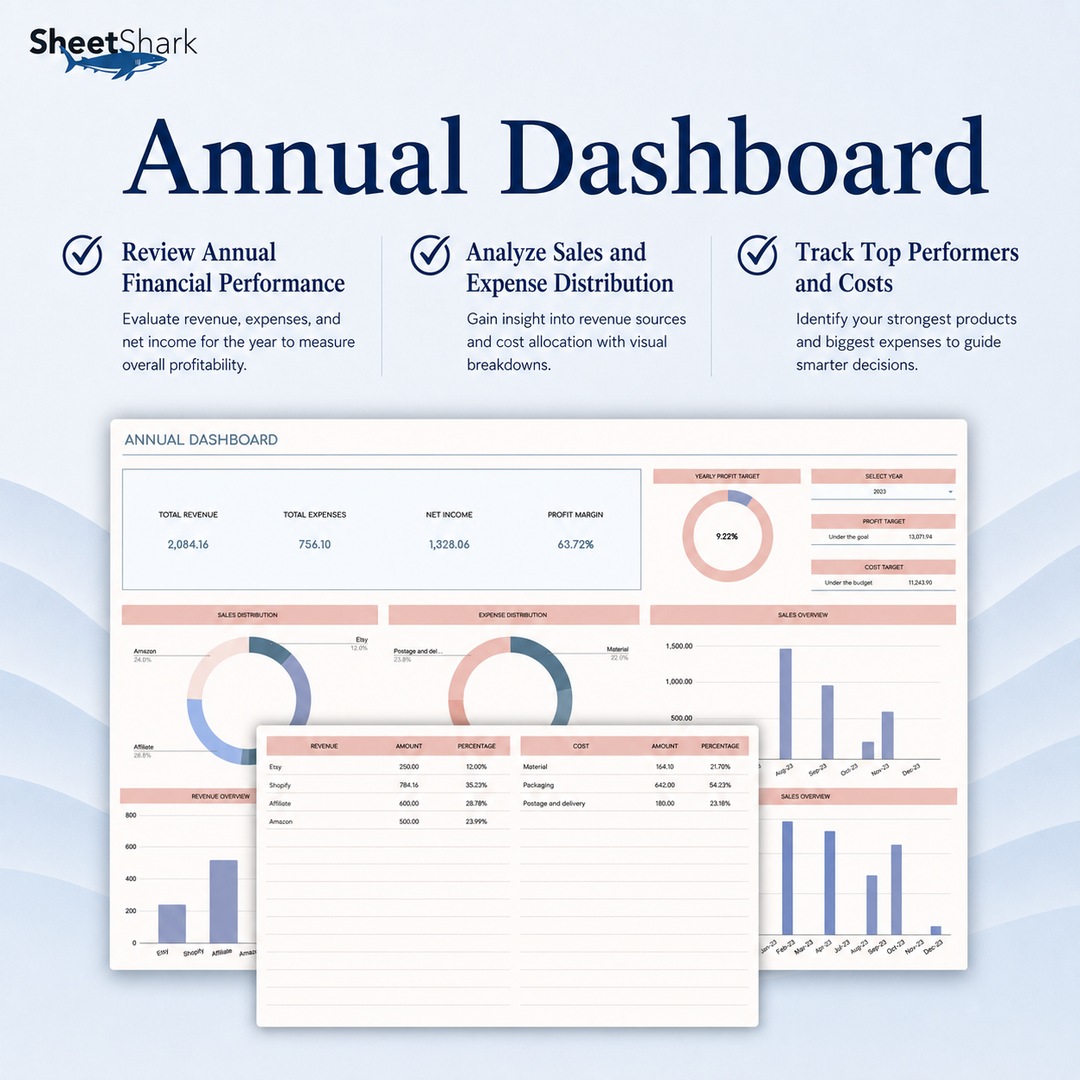 Small Business Bookkeeping Spreadsheet — Excel & Google Sheets