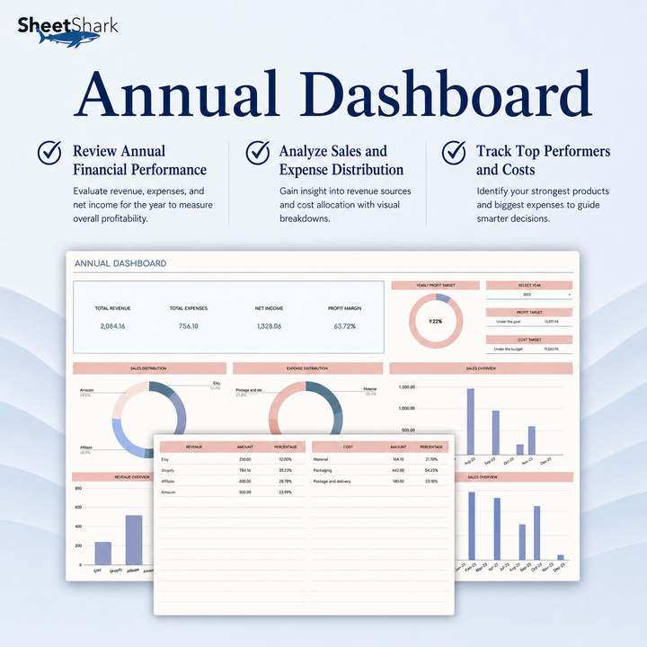 Small Business Bookkeeping Spreadsheet — Excel & Google Sheets