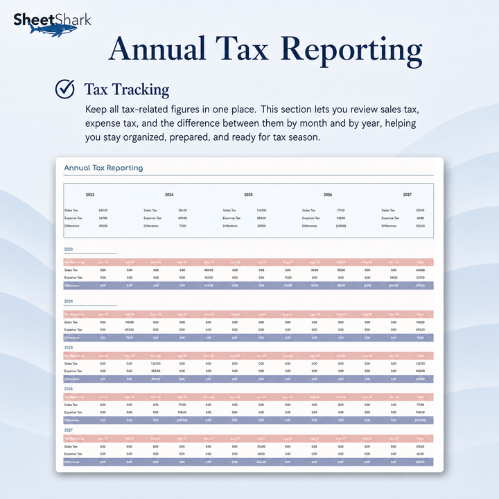 Small Business Bookkeeping Spreadsheet — Excel & Google Sheets