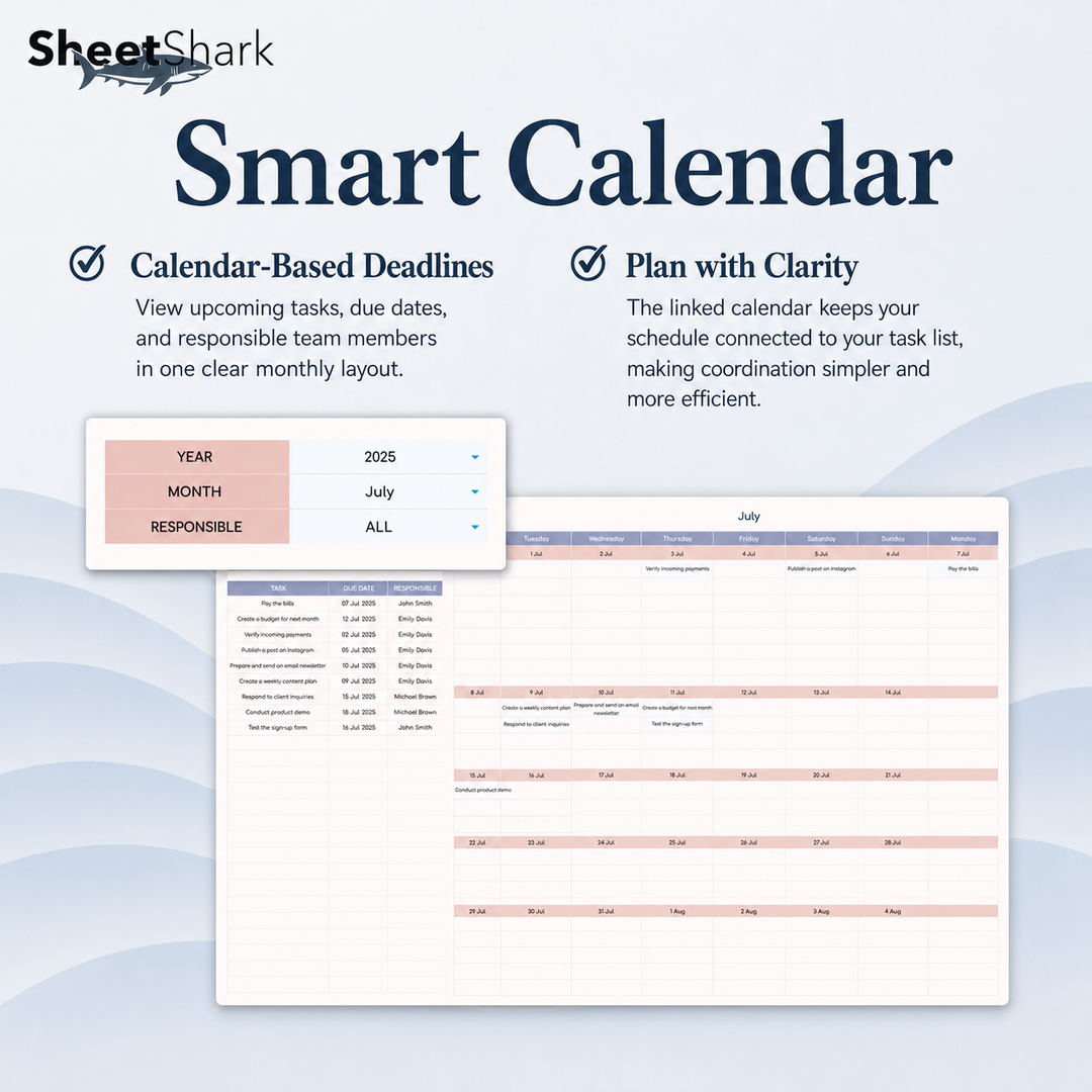 Task Tracker Spreadsheet — Project & Deadline Manager