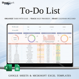To-Do List Spreadsheet — Daily Task Tracker for Excel & Google Sheets