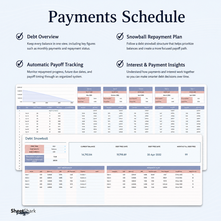 Monthly Budget Spreadsheet — Excel & Google Sheets Template