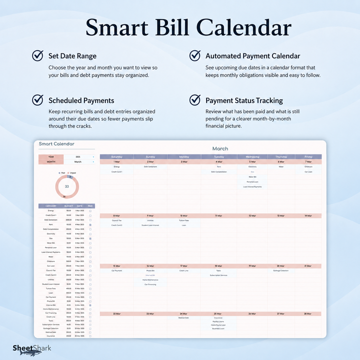 Monthly Budget Spreadsheet — Excel & Google Sheets Template